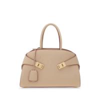 Ferragamo女士手提斜挎牛皮单肩包百搭休闲通勤Vivos granate色调