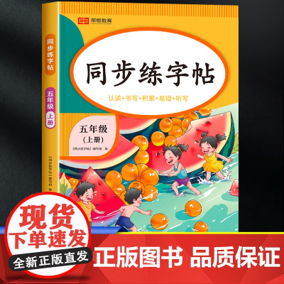 五年级上册练字帖每日一练人教版部编版小学5上学期语文同步字帖练字 生字帖小学生专用写字课课练生字贴硬笔书法练字本钢笔抄写