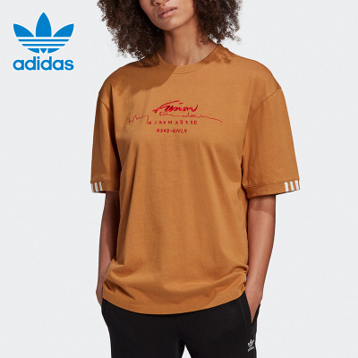 adidas阿迪达斯三叶草女装2021新款运动T恤圆领休闲半袖GD2978