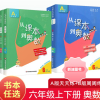 [精选好书 ] 2023从课本到奥数六年级下册上册二学期A版B版第三版华东师范大学 小学生6全套教材同步数学思维训练奥数