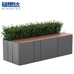 铭思达户外长椅1.6米含花箱张