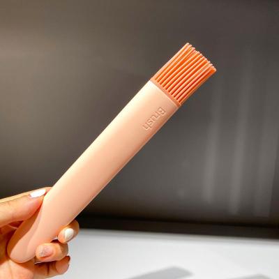 可高温 北欧撞色舒适手柄硅胶油刷 厨房烘焙小毛刷烧烤油刷 敬平 粉色