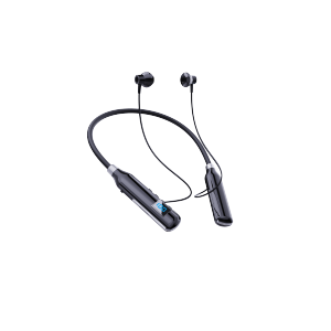 游蝶 挂脖式蓝牙耳机大电量带数显运动游戏颈挂蓝牙耳机 可插卡 黑色