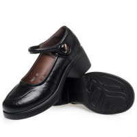 2026新款软皮高跟鞋女粗跟气质单鞋百搭一字带增高不累脚玛丽珍鞋