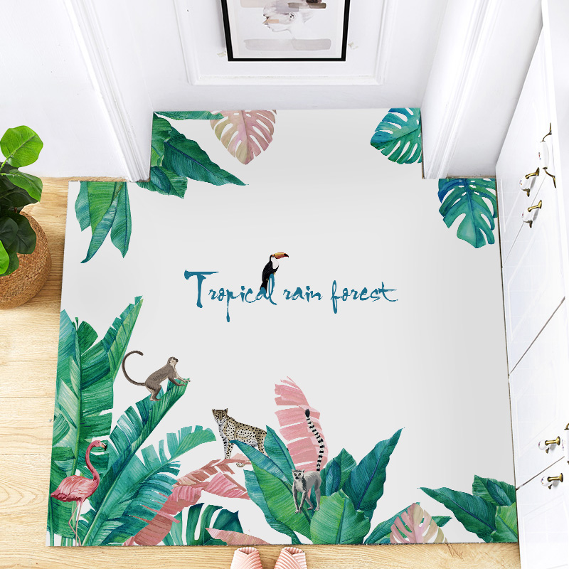 北欧ins厨房地垫可擦免洗满铺pvc地毯垫进垫子家用口脚垫