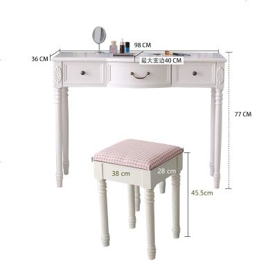 美式电脑桌台式家用田园书桌学习桌现代简约写字台实木办公桌白色