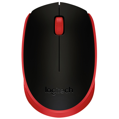 罗技（Logitech）M系列无线鼠标笔记本台式机一体机家用办公鼠标省电USB电脑鼠标M171无线鼠标红色