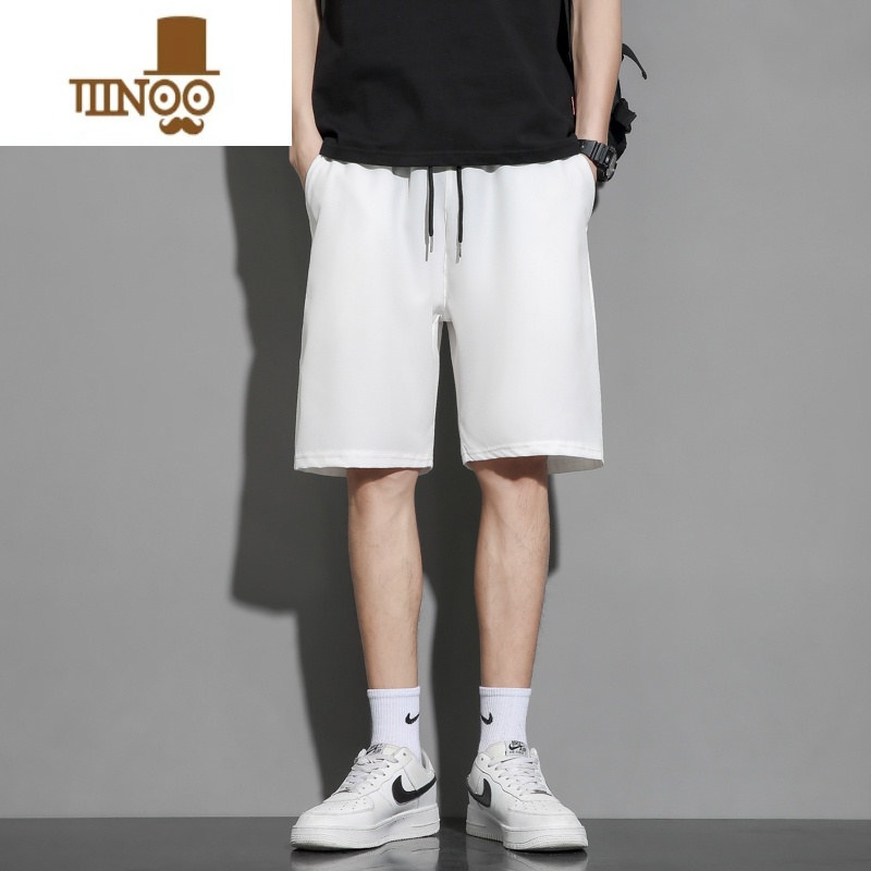YANXU~短裤男款外穿宽松运动休闲潮牌夏季冰丝速干五分中裤子