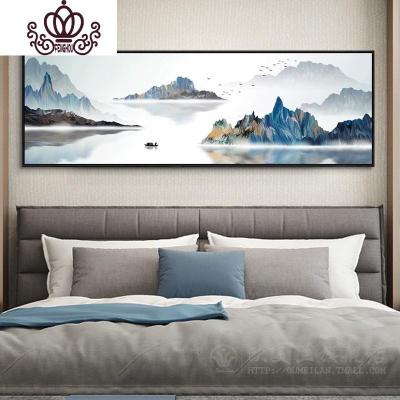 封后十字绣新中式风格现代山水风景水墨画绣线版满绣新款客厅全绣棉线棉线满绣-200x70cm三股线绣/免费补线/送绣绷