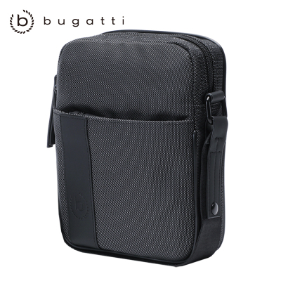 bugatti 德国轻奢品牌 男士新款商务休闲单肩包职场轻便经典尼龙防