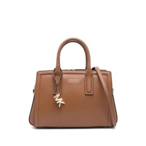 Michael Kors新款MK女包皮革手提腋下包小方包百搭通勤手袋 送女友礼物 BROWN