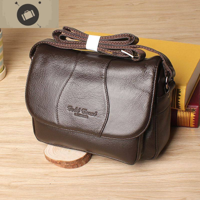 牛皮女士小斜挎包真皮单肩包中老年妇女斜挎包韩版女包包艾狄伊娃单肩包