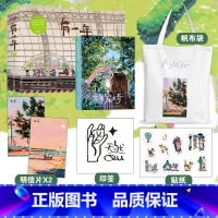 [正版]随机帆布袋+印签+明信片+贴纸生活蒙太奇+有一年套装全2册 天然 热卖漫画书籍生活蒙太奇 艺术 插画集 记录