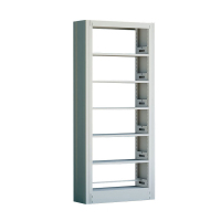 臻远ZY4072601 钢制书架资料架 单面6层一列一组白色 1000*300*2000mm