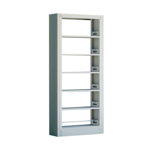 臻远ZY4072601 钢制书架资料架 单面6层一列一组白色 1000*300*2000mm
