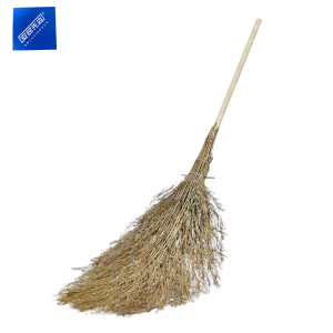 安居先森马路环卫大笤帚扫帚扫把 木柄5斤款 原竹黄青色