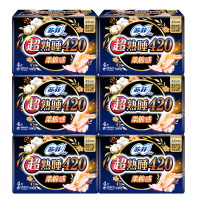 苏菲Sofy卫生巾超熟睡柔棉感纤巧夜用420mm 4片*6包 超大扇尾 超长夜用防漏姨妈巾组合