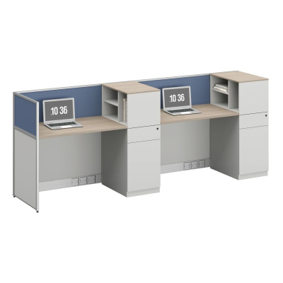 臻远ZYGW-085职员桌办公桌屏风工作卡位 直排双人位
