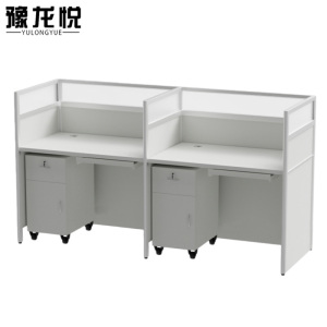 豫龙悦屏风工位双人位含2柜2200*700*1250mm套