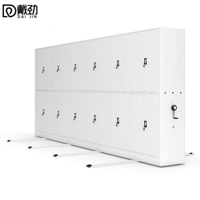 戴劲电动密集架套色移动轨道资料档案密集柜钢制文件柜一列六组/立方