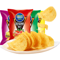 可比克薯片32g*10包混合口味膨化零食品烤土豆片办公室休闲小吃薯条
