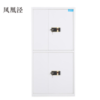 凤凰泾钢制密码文件柜保险柜铁皮资料柜通双节白色指纹锁420*900*1850