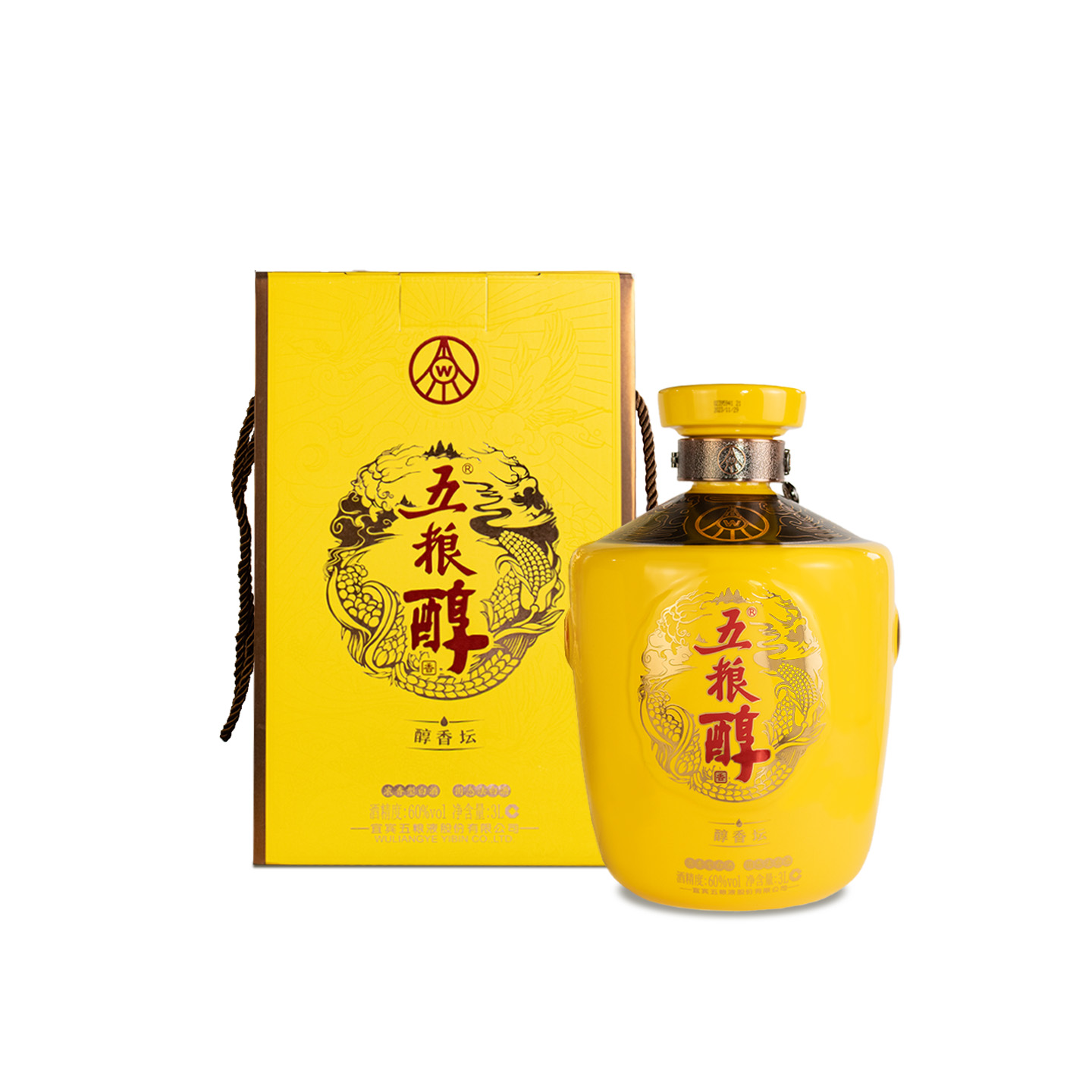 五粮液 五粮醇金装60度3L*1坛 浓香型白酒