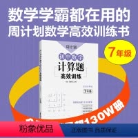 [正版]七年级数学计算题高效训练 7年级初一 周计划专项强化训练系列书 赠超详细答案 学霸打卡表 专属答疑群