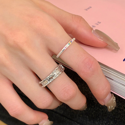[5.30上新1件85折 3件8折]纯银开口戒指女小众设计轻奢高级送女朋友老婆情人节七夕生日礼物