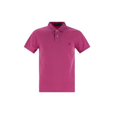 Polo Ralph Lauren立体纹路透气Polo衫男短袖商务休闲撞色拼接设