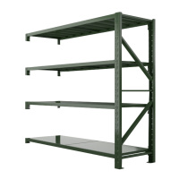 正斌消防铁锹镐农具摆放架安保装备器材存放架绿色盾牌货架1.5米货架重型-副架