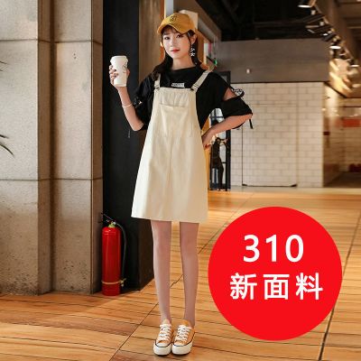 珂卡慕(KEKAMU)韩版休闲春夏学生中款女牛仔连衣裙中裙潮