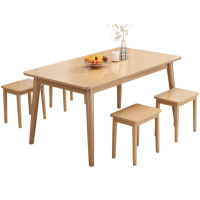 攸形食堂餐桌120*70*75cm+4凳套