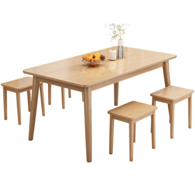 攸形食堂餐桌120*70*75cm+4凳套