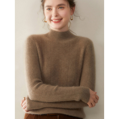 半高领山羊绒衫女士秋冬新款气质内搭上衣软糯亲肤针织打底衫毛衣