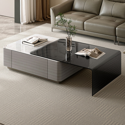 全友家居 茶几钢化玻璃现代简约风小户型茶几客厅家具家用