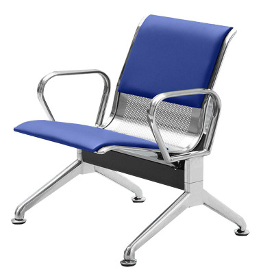 戴劲 钢制排椅机场椅加固加厚长椅候诊椅连排输液等候椅B款单人位皮面