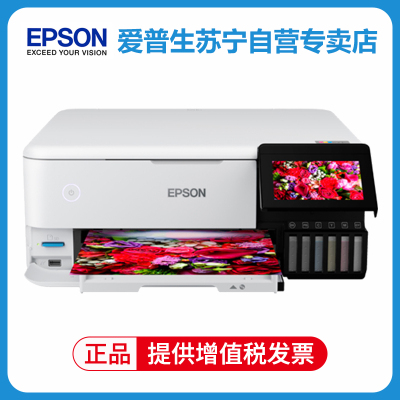 爱普生(EPSON)L8168 A4幅面6色彩色喷墨连供高端墨仓式照片打印机打印复印扫描三合一一体机无线WIFI打印专业照片文档照相馆图片打印机替代L850 L805套餐2