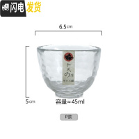 三维工匠玻璃品茗杯耐热高硼硅锤目纹小茶杯功夫个人杯子日式酒杯 (P款)棱纹磨砂品茗杯(45)