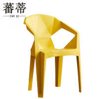 蕃蒂塑料椅黄色把