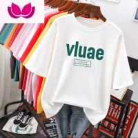 七斓夏季短袖T恤女宽松2022新款大码胖mm半袖休闲时尚设计感上衣