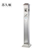 苏久顺不锈钢垃圾桶烟蒂柱灭烟桶带烟灰缸室外电梯口立式屋顶式不锈钢烟灰柱