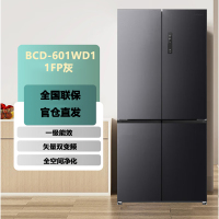 容声 BCD-601WD11FP灰色 601升大容量十字双对开四开门电冰箱家用一级节能效风冷无霜