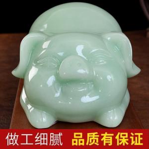 家柏饰(CORATED)玉石猪摆件十二生肖猪摆件家居客厅电视柜酒柜装饰工艺品