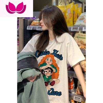 七斓正肩短袖t恤女装夏季oversize美式复古设计感小众上衣服潮ins