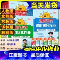 [4本](语文+数学+英语) 人教版+科学(教科版) 六年级下 [正版]2024秋课时优化训练一二三四五六年级上册下册语