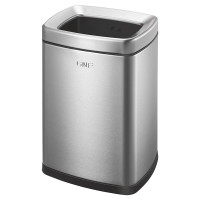 GNF垃圾桶10L不锈钢无盖垃圾桶商用酒店宾馆客房长方形房间桶卫生间 SF10-F01 砂银钢