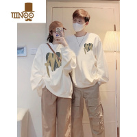 YANXU七夕特别的网红情侣卫衣款2023新款潮牌小众设计感秋季外套装