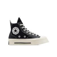 匡威(CONVERSE)女款高帮休闲跑鞋帆布橡胶底方头运动鞋黑色潮流百