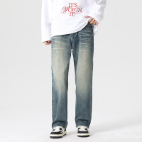 美式猫须直筒牛仔裤男高端轻奢品质新疆棉休闲高街vibe裤子高级感_702